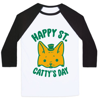 st patricks day cat tshirt