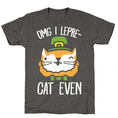 st patricks day cat tshirt