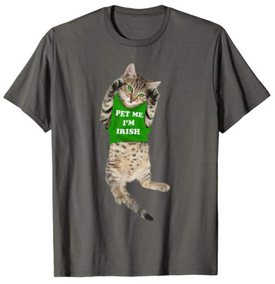 st patricks day cat tshirt