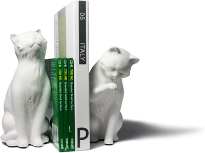 cat bookends