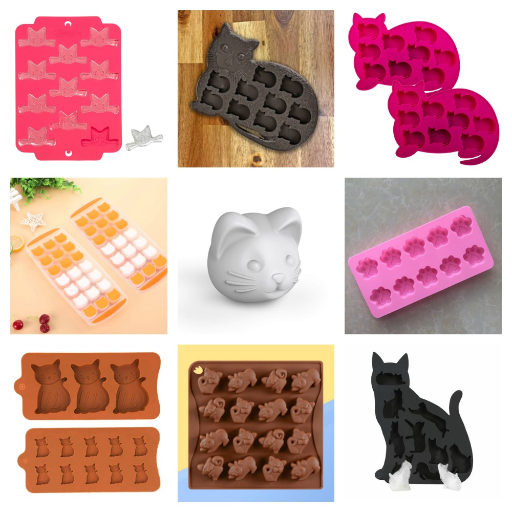 Cat Lady's 2-Pack Cat Shaped Silicone Ice Cube/Chocolate/Jello