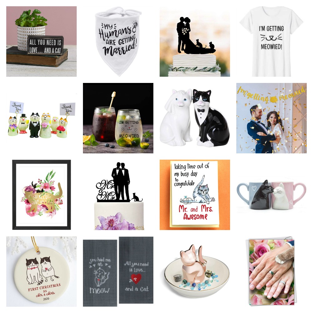 Wedding And Bridal Shower Gifts For Couples Who Love Cats! Meow As Fluff