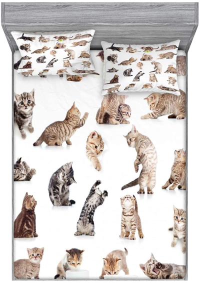 Details about   Rampage Queen 4 Piece Sheet Set Gray with Pictures of Cats