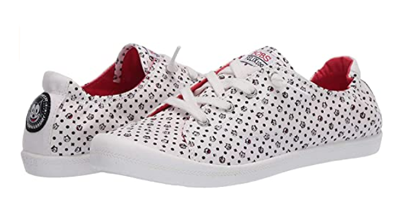 Cute Cat Polka Dot Print Women's Sneakers