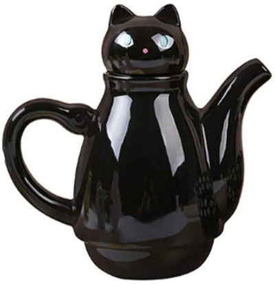 Black Cat Tea Pot