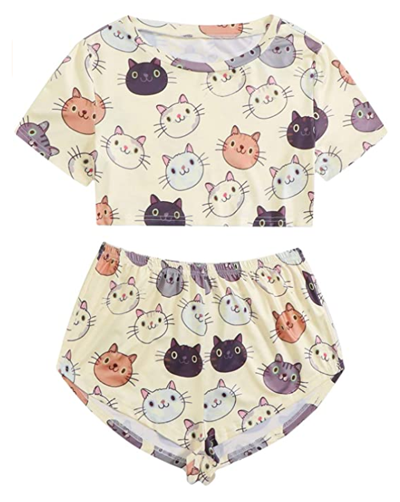 cat pajamas for women