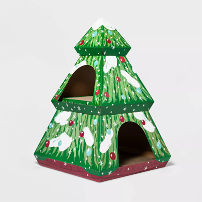 Christmas Cat Scratchers, Tunnels, Caves, Beds, And Houses For Your Kitty