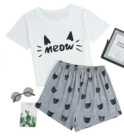 cat pajamas for women