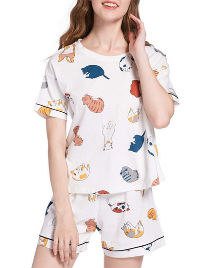 cat pajamas for women