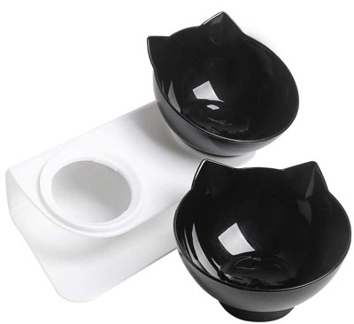 Raised And Elevated Food And Water Bowls For Cats