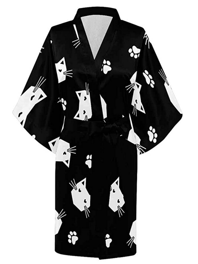 cat bathrobes for women