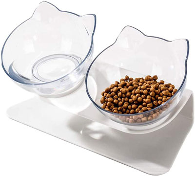 Raised And Elevated Food And Water Bowls For Cats
