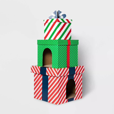 Christmas Cat Scratchers, Tunnels, Caves, Beds, And Houses For Your Kitty