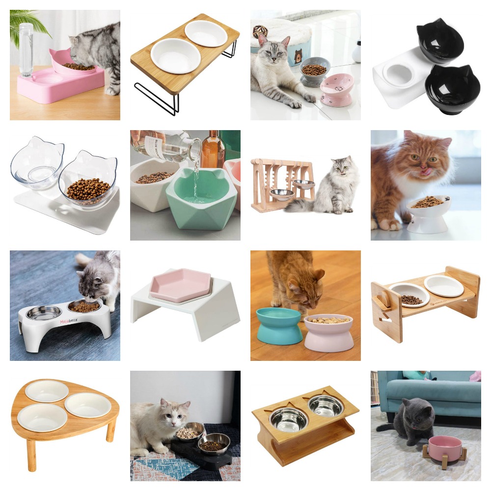 Awesome Raised And Elevated Food And Water Bowls For Cats! Meow As Fluff