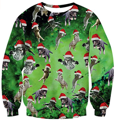 Cat Christmas Sweatshirts For Men