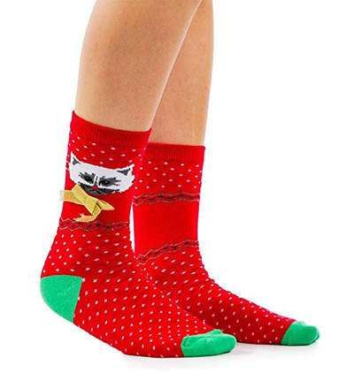 christmas cat socks for women