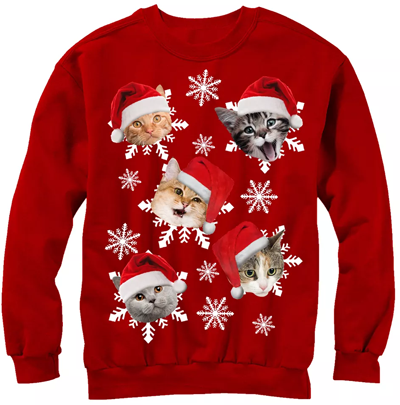 Cat Christmas Sweatshirts For Women