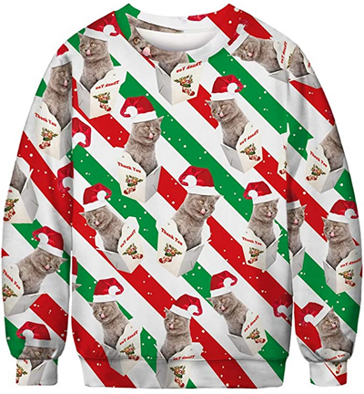 Cat Christmas Sweatshirts For Men