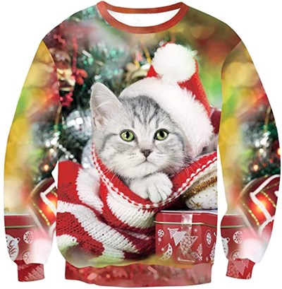 Merry And Fun Cat Christmas Sweatshirts For Men! – Meow As Fluff
