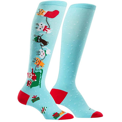christmas cat socks for women