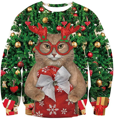 Cat Christmas Sweatshirts For Men