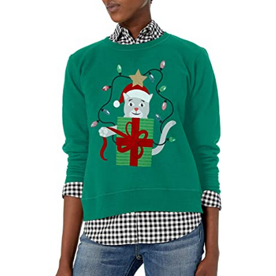 Cat Christmas Sweatshirts For Women