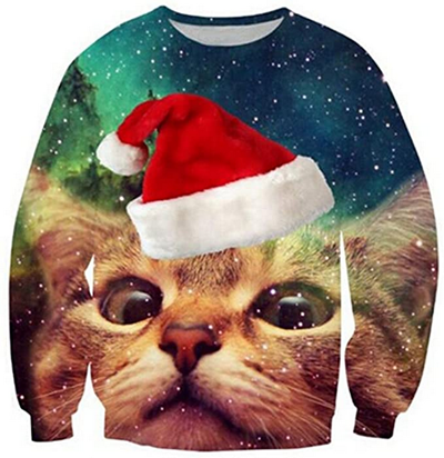 Cat Christmas Sweatshirts For Men