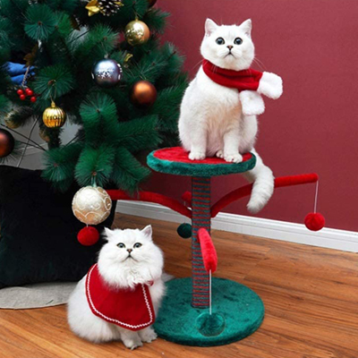 Christmas Cat Scratchers, Tunnels, Caves, Beds, And House