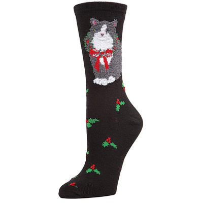 christmas cat socks for women