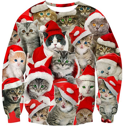 Cat Christmas Sweatshirts For Men