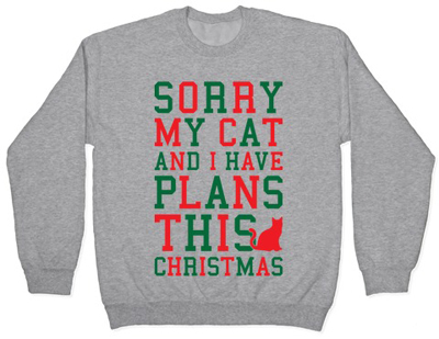 Cat Christmas Sweatshirts For Men