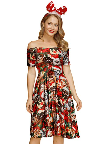 Cat Christmas Dresses