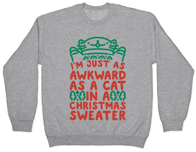 Cat Christmas Sweatshirts For Men