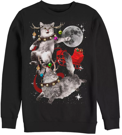 Cat Christmas Sweatshirts For Men
