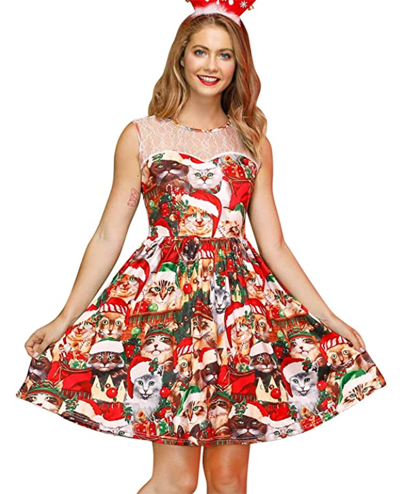 Cat Christmas Dresses