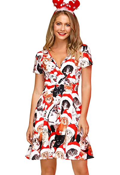 Cat Christmas Dresses
