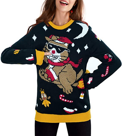 Cat Christmas Sweaters For Women