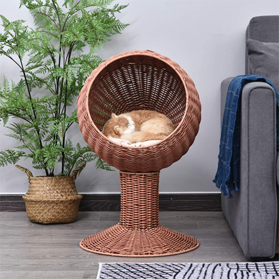 Rattan And Wicker Beds, Cat Trees, Scratching Posts, And Caves For Your ...