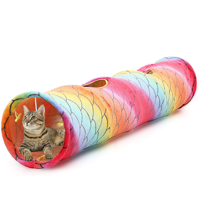 Rainbow Cat Toys, Caves, Beds, Collars, Tunnels, Scratchers