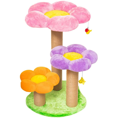 flower cat trees and scratching posts