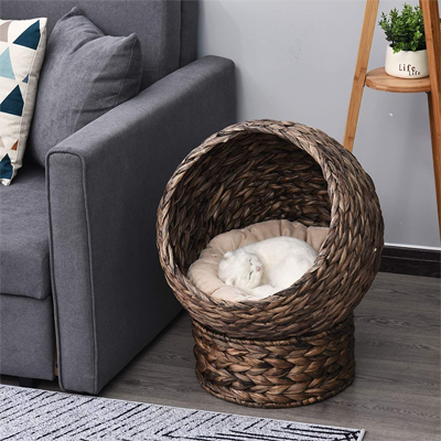 Rattan And Wicker Beds, Cat Trees, Scratching, Posts, And Caves