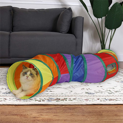 Rainbow Cat Toys, Caves, Beds, Collars, Tunnels, Scratchers