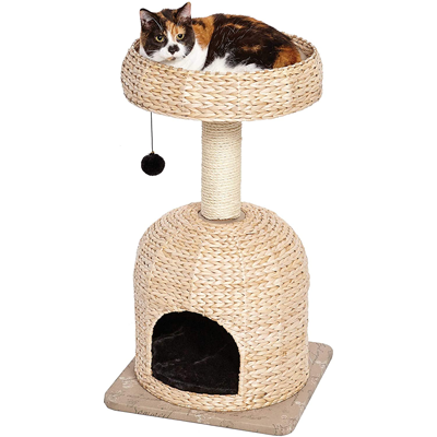Rattan And Wicker Beds, Cat Trees, Scratching, Posts, And Caves