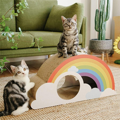 Rainbow Cat Toys, Caves, Beds, Collars, Tunnels, Scratchers