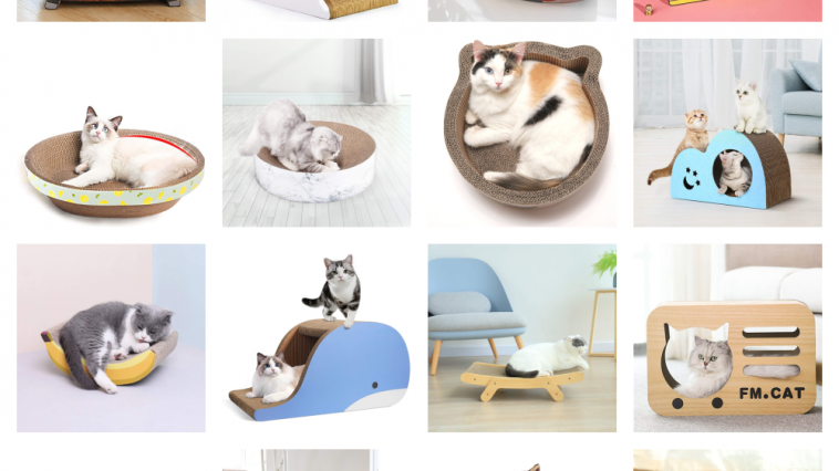 cat scratcher beds feature