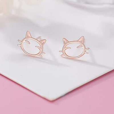 Gorgeous Rose Gold Earrings For Cat Lovers! – Meow As Fluff