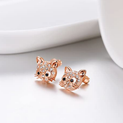 Gorgeous Rose Gold Earrings For Cat Lovers! – Meow As Fluff