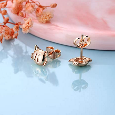 Gorgeous Rose Gold Earrings For Cat Lovers! – Meow As Fluff