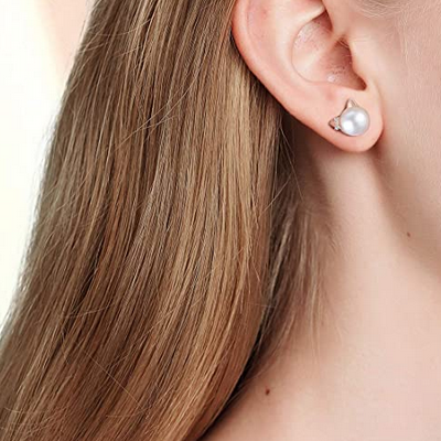 YFN 14K Gold Plated Sterling Silver Stud Earring Minimalist Hypoallergenic Earrings 