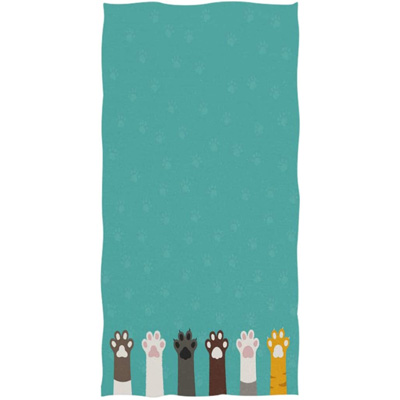 cat bathroom hand towels